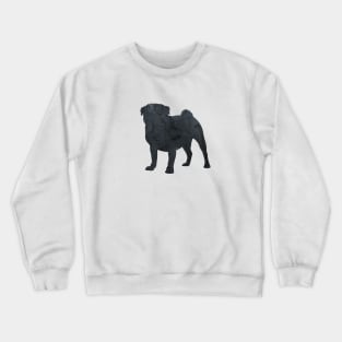 Pug Black Art Silhouette Crewneck Sweatshirt